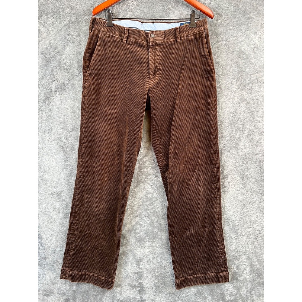 Polo Ralph Lauren Corduroy Pants Mens 34x32 (32x29) Brown Classic Straight Leg